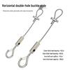 Adjustable 304 Stainless Steel Wire Rope with Double-Head Safety Hook and Spring Clip