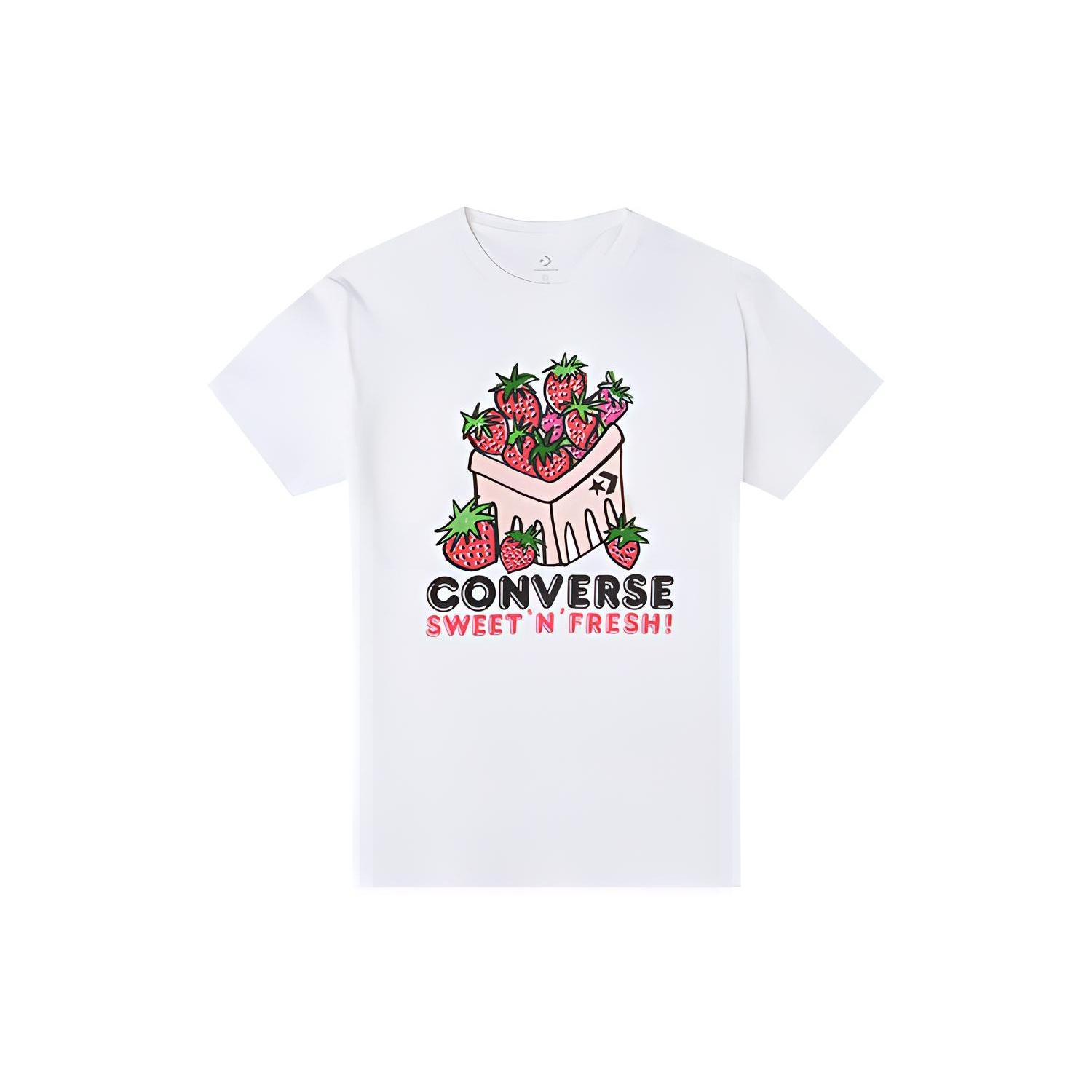(WMNS) Converse Strawberry T-Shirts  White  Women s 10023029-A01 S