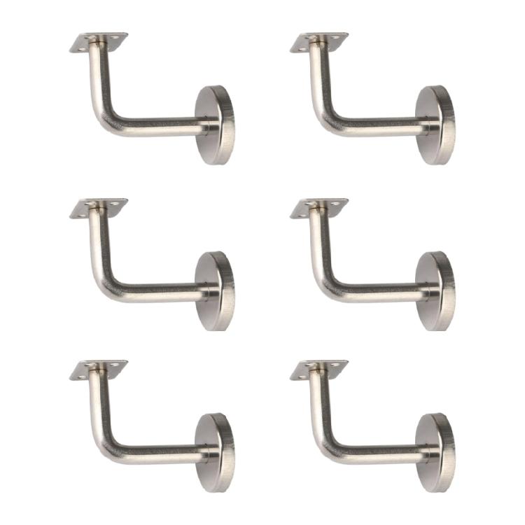 6 Stück Wandmontierter Treppenhalter Edelstahl Treppengeländerhalterung Wandmontierte Hardware-Zubehörteile
