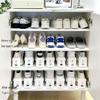 Adjustable Double-Layer Plastic Shoe Rack - Compact & Simple Home Storage Solution