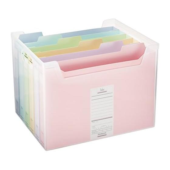 Nakabayashi Index File Box Document Storage Case F3 Clear Fubo I-F3C
