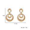 Hollow Circle Metal Earrings Personality Exaggerated Geometric Circle Earrings INS Wind Earrings Women