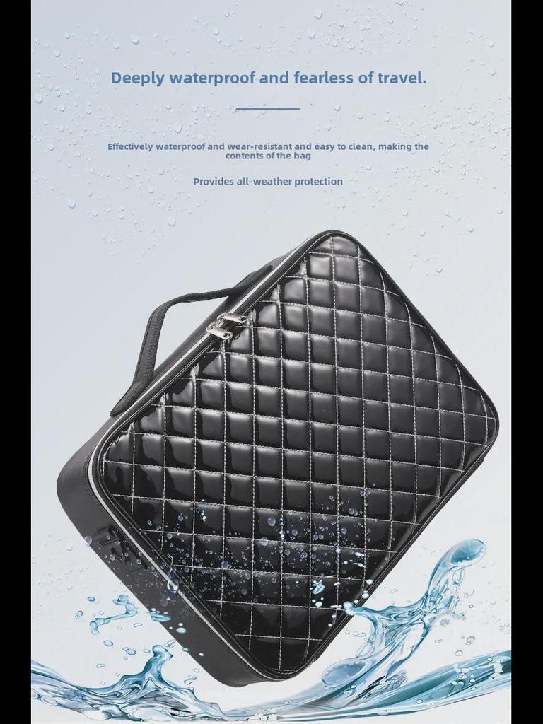 Large-Capacity Makeup Storage Bag: Portable Organizer for Brushes, Tools, Nails, and Eyelash Accessories