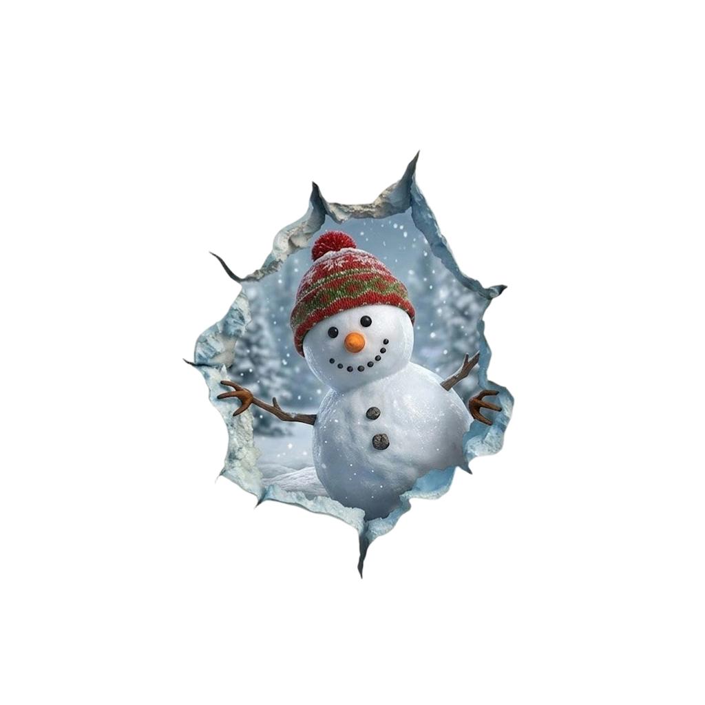 Christmas Wall Sticker Decorative Holiday Self-Adhesive Decal for Home Party
