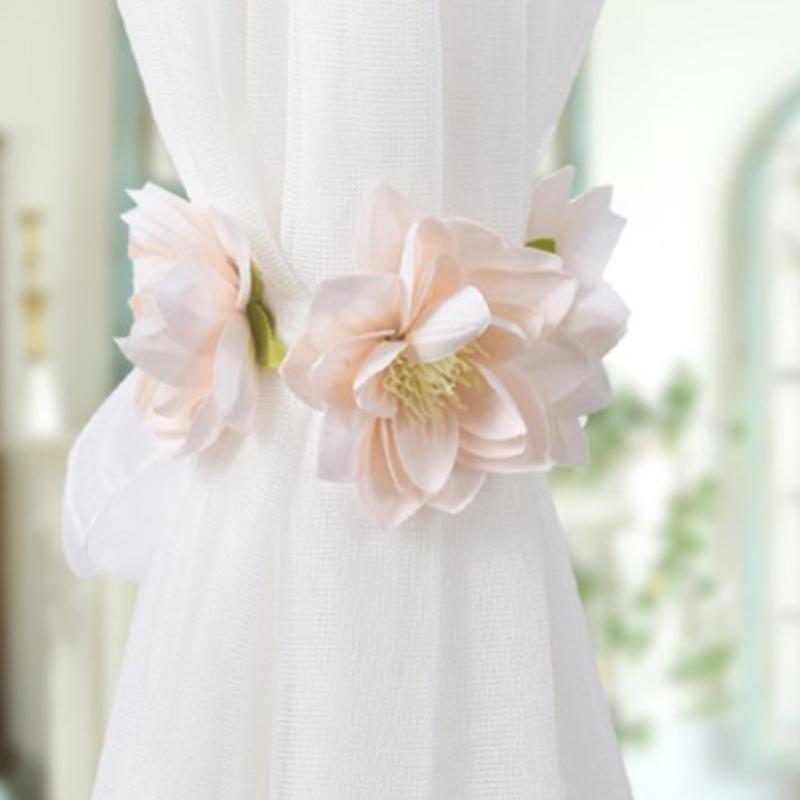 Contemporary Flower Curtain Tiebacks for Curtains Holders Secure & Stylish Curtain Ties 4Pieces