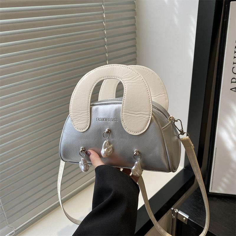 Niche Design Single Shoulder Handbag Bag Women's Summer 2025 New High-end Versatile Messenger Bag Contrasting Color Shell Bag