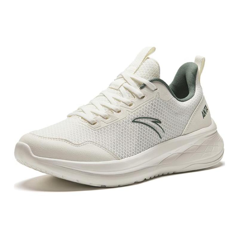 Anta Running Collection Cushioning Slip Resistant Low Top Running Shoes Men's White Gray Sneakers 912425513-1