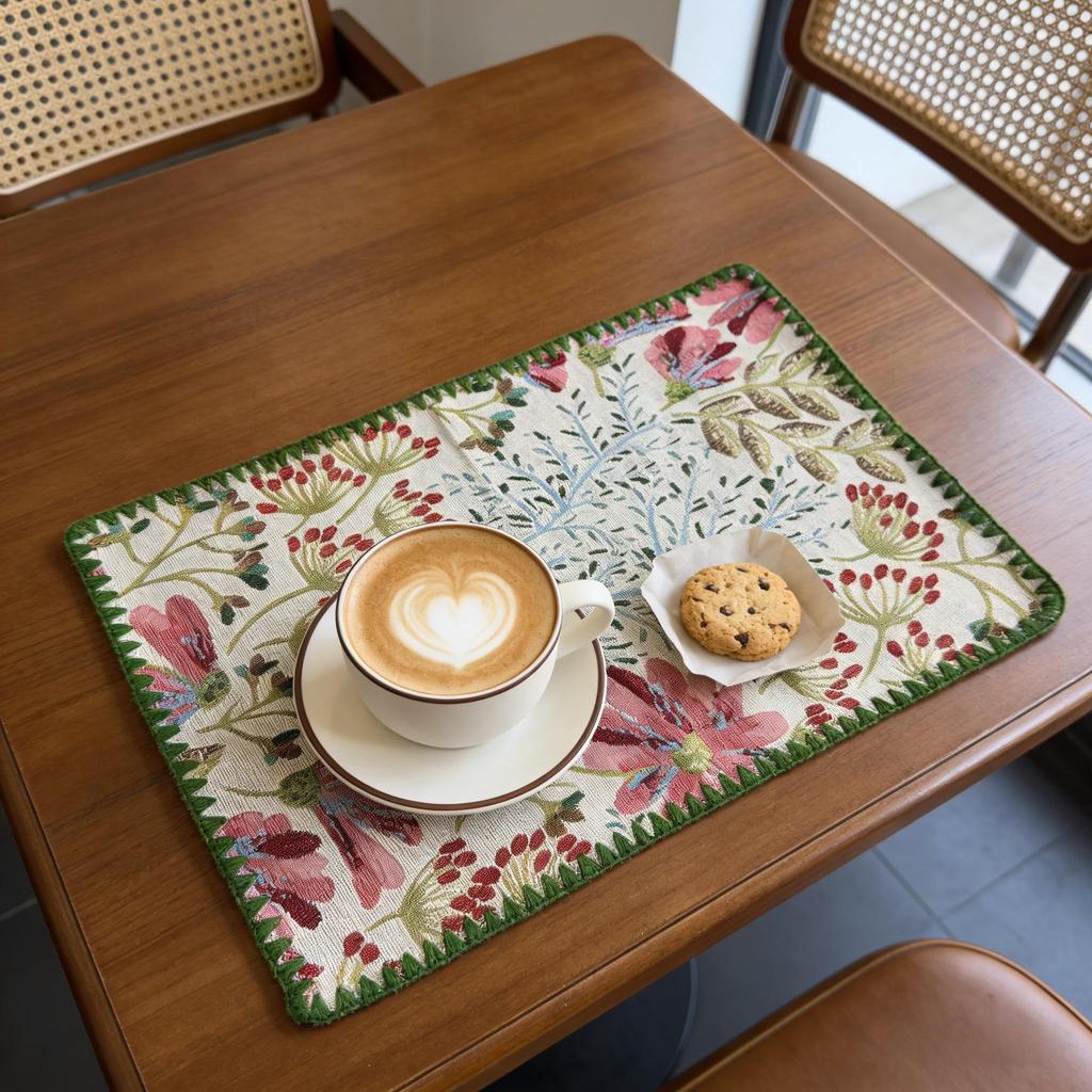 Cotton Linen Table Mats 12 x 18 Inch Washable Durable Easy Clean for Dining Table Kitchen Home Party Festival Decor Rectangular Farmhouse Placemats