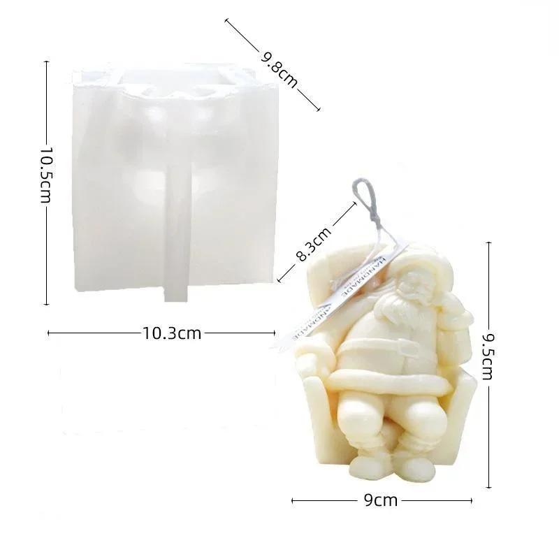 1 Pcs Sleeping Santa Claus Aromatherapy Candle Silicone Mold DIY Decorative Plaster Mold Household Handmade Diy Molds Supplies