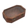 Handcrafted Solid Wood Storage Box with Elegant Begonia Flower Design