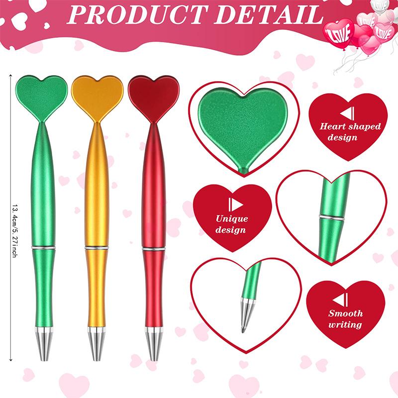 16Pcs Heart Ballpoint Pens Heart Shaped Pen Holiday Gift Thank You Gifts Employee Appreciation Gifts for Office School Coworker