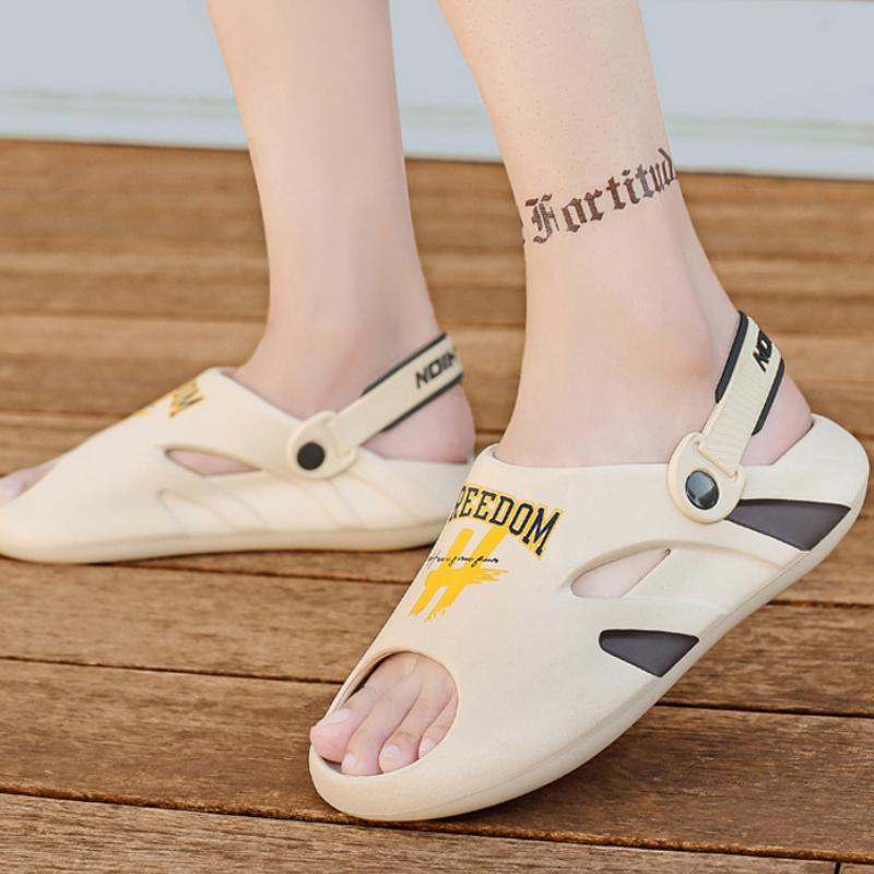 Summer Men's EVA Dual-purpose Slippers Platform Open Toe Sandals Home Leisure Slides for Couple Men's Outdoor Beach Sandals 2025
