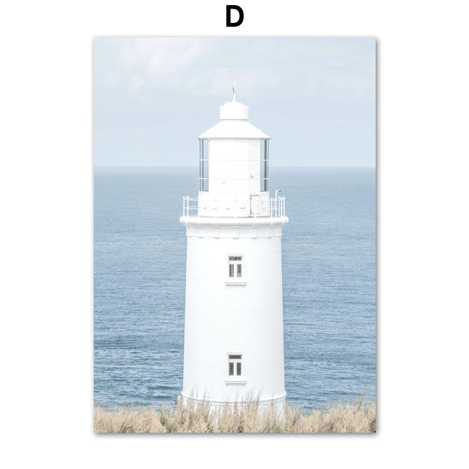 Summer Sea Ocean Beach Landscape Nature Wall Art Canvas - Modern Simple Nordic Style Bedroom Poster Print
