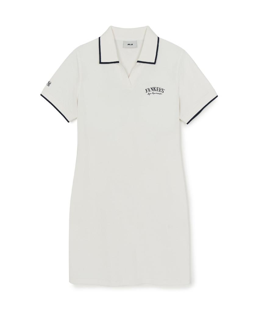 Emelbi Women'S Basic Lettering Pique Dress Ny (Ivory)