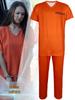 Orange Prisoner Costume Set for Halloween Cosplay and Role-Playing