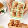 3Pcs Bear Shaped Ice Cube Trays Food-Grade Silicone Ice Mold for Whiskey Cocktails Coffee Juice Easy Release Creative Ice Cube Maker