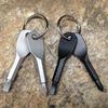 2PCS Keychain Screwdriver Set - Cross & Flat Head Mini Tool for EDC Camping, Stainless Steel Carabiner Locking Multi-Tool