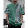 Bohemian Bandana Patterned Short - Sleeve Tops Summer Round Neck 3D Print Fashionable Casual Men's T-shirts