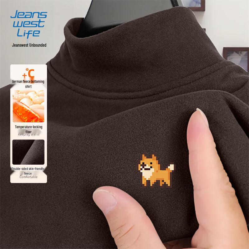 JEANSWEST LIFE Men s Thermal Velvet Cartoon Print T-Shirt 2XL