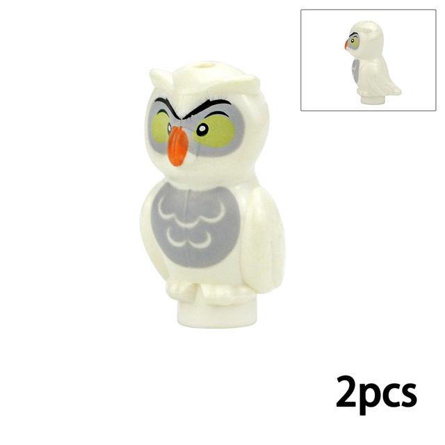 MOC City Animal Building Block Figures Goat Sheep Eagle Owl Panda Parrot Seagull Penguin Zoo Fram Accessories Bricks Toy Gift