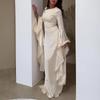 2024 Autumn/Winter Women's Flowing Sleeve Evening Dress with Big Swing Style