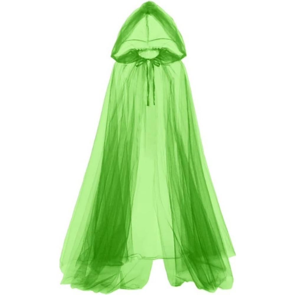 Creative Gift With Oversized Hood Halloween Hooded Cloak Lace-Up Vintage Overcoats Black Color Cosplay Costume