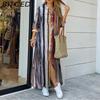 BITCED Women's Spring/Autumn Fashion: Sensual Single-Breasted Button-Down Shirt Dress Loose-Fitting Polo Neck Dress