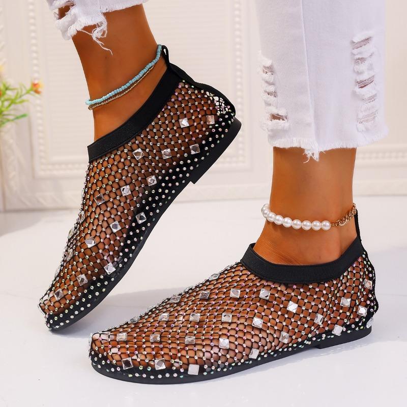 New Plus Size Flat Colorful Mesh Sandals