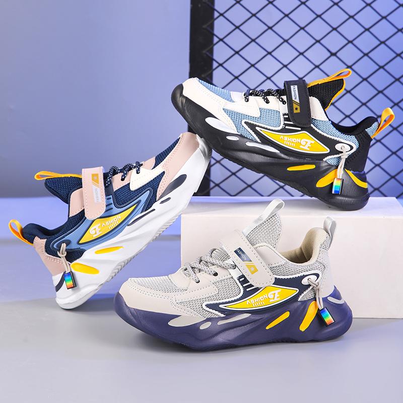 

Дитячі кросівки Дитяче повсякденне спортивне взуття для хлопчиків Дихаюча літня сітка Дитячі на липучках Студентські для дівчаток Шкільні кросівки для бігу 35 синій