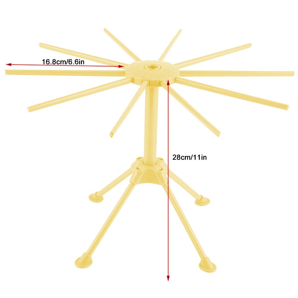 Noodle Spaghetti Pasta Essiccazione Rack Stand Essiccatore Pieghevole Utensile da Cucina (Giallo)