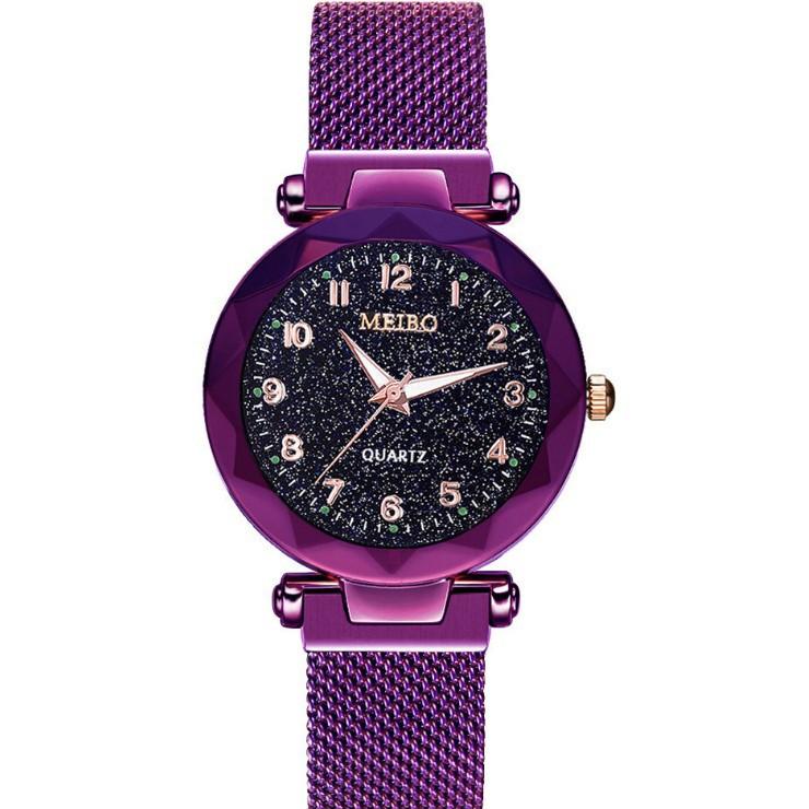 Watch Women'S Luminous Digital Starry Sky Surface Magnet Quartz Casual Women'S Watch