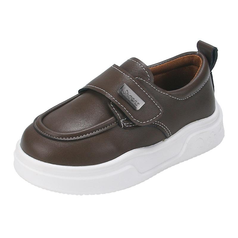 2026Spring and Autumn New Children's Casual Sneakers, Boys' British Style Lightweight Soft-Soled Versatile Sports Shoes, Leather Shoes