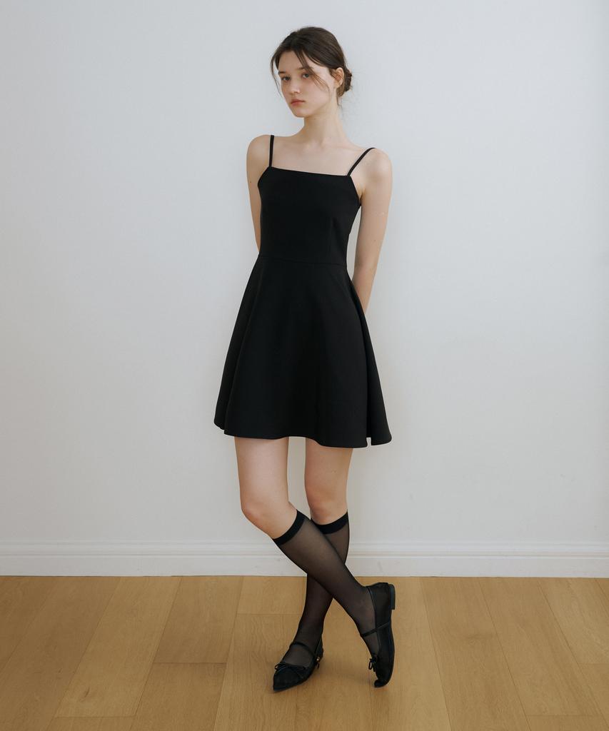 REORG Ce Sleeveless Flare Mini Ops Black