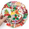 50 Christmas Cartoon Graffiti Stickers: Creative, Waterproof, Festive Greeting Card Decor and Stationery.