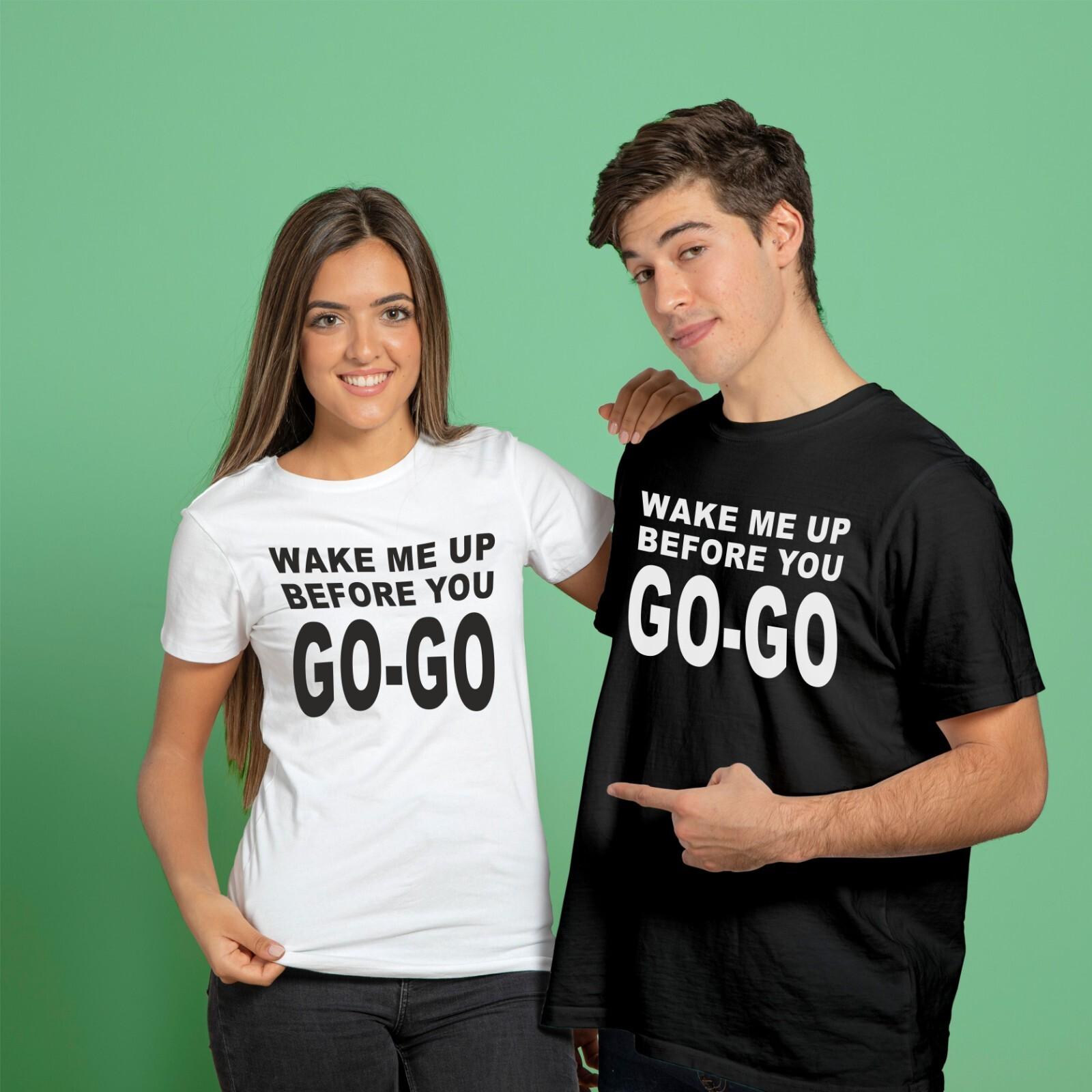 WAKE ME UP BEFORE YOU GO GO T-Shirt Mens Womens Tees Top Wham! George Michael Top Fancy Dress 80s L
