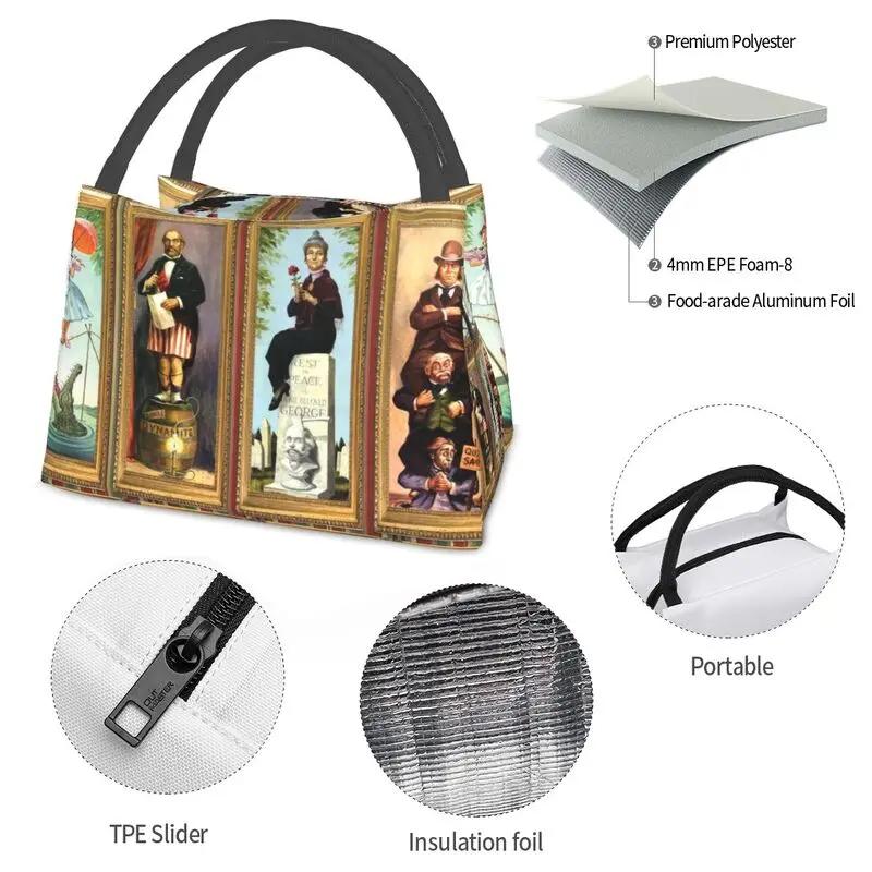 Benutzerdefinierte Haunted Mansion Stretching Lunchtaschen Damen Thermokühltasche Isolierte Lunchbox für Arbeit Picknick oder Reise
