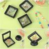 Coin Display Case 3D Floating Frames Jewelry Display Stand Storage Holder Bracelet Necklace Ring Packaging Box Shell Container