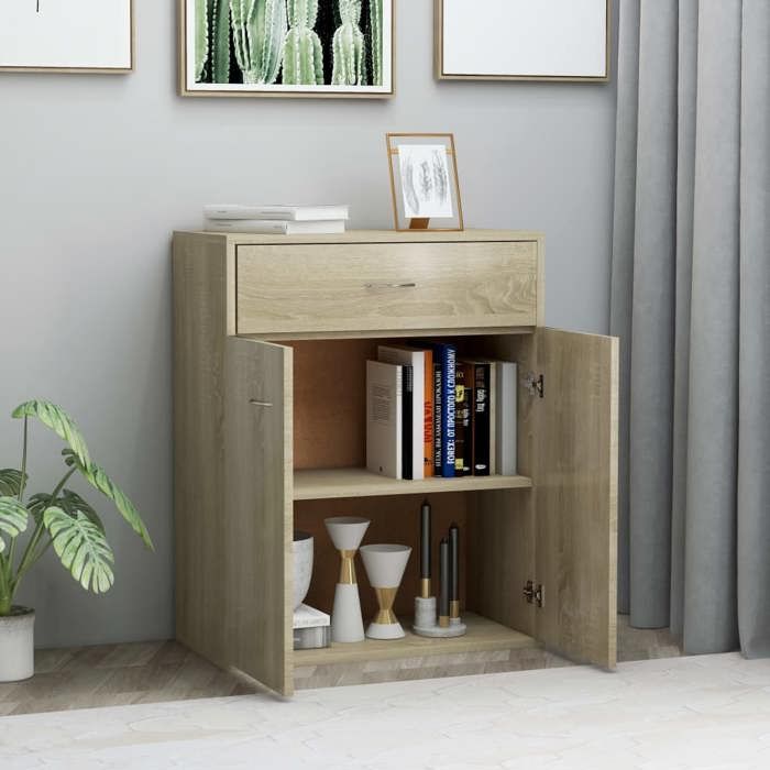 VidaXL Buffet Chêne sonoma 60x30x75 cm Bois d'ingénierie 800714