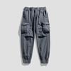 Men's New Japanese Vintage Minimalist Multi-pocket Work Pants for Slim Fit