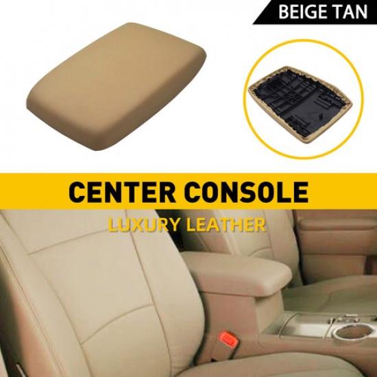 Подходит для 2008-2013 Toyota Highlander Кожаная крышка консоли Подлокотник Бежевый Загар EOA