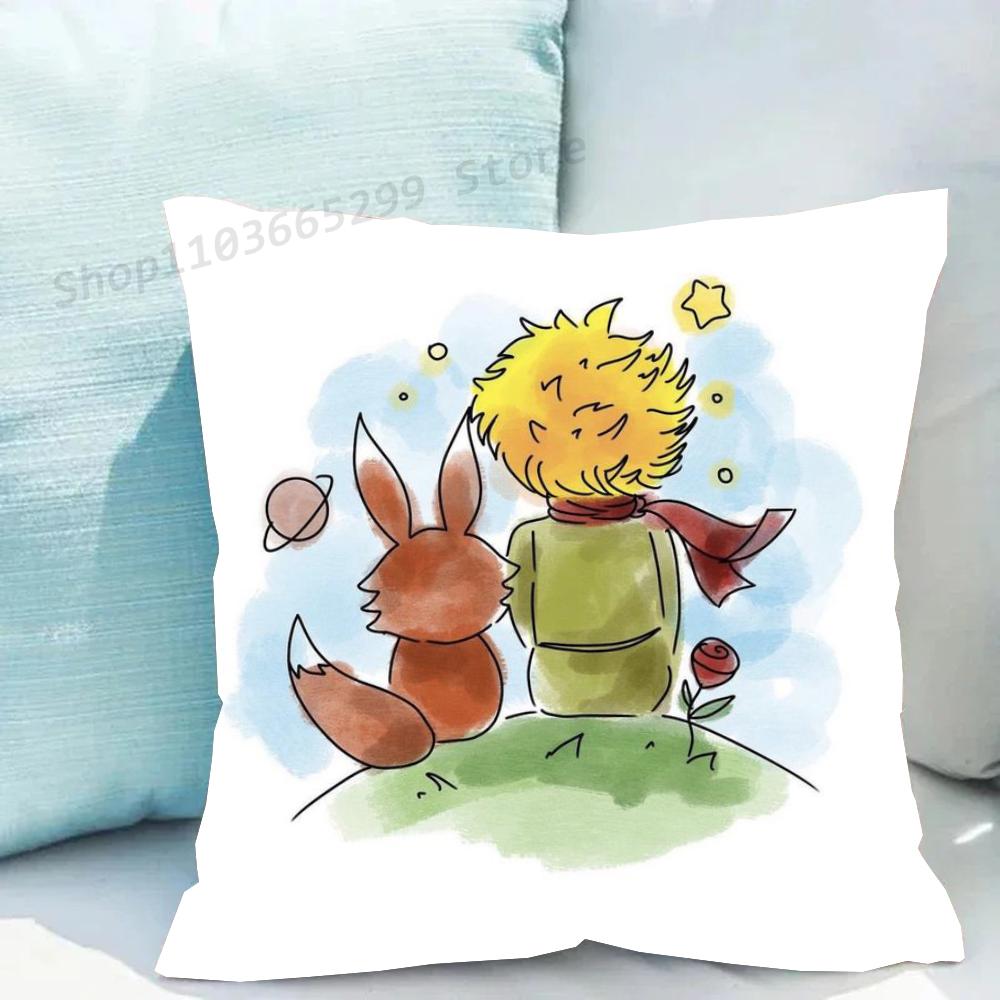 1 szt. Poszewka na poduszkę Mały Książę Skóra Brzoskwiniowa Kwadratowa Sypialnia Sofa Wypoczynek Komfortowa Poduszka Samochód Salon Dom Dekoracja