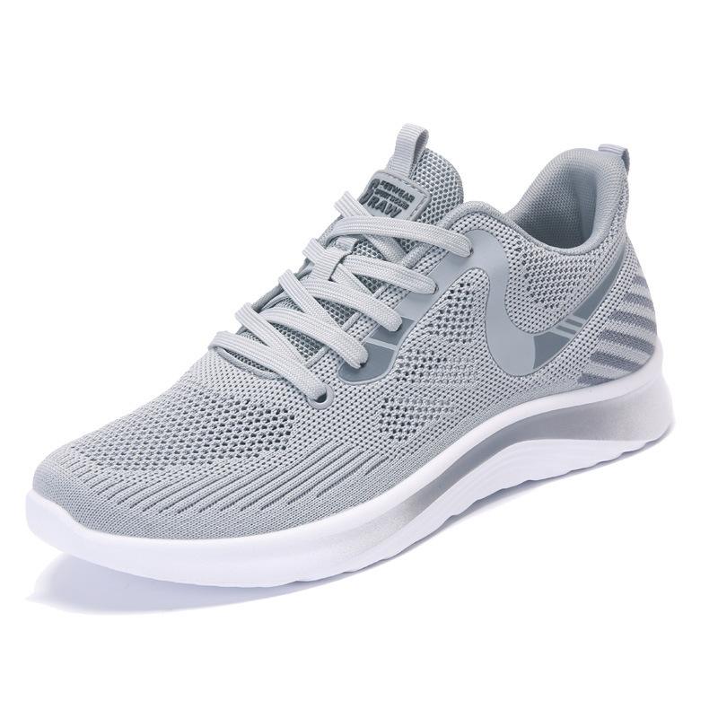 Fashion Autumn new breathable comfortable anti slip men's shoes with soft soles simple comfortable casual sports mesh shoes