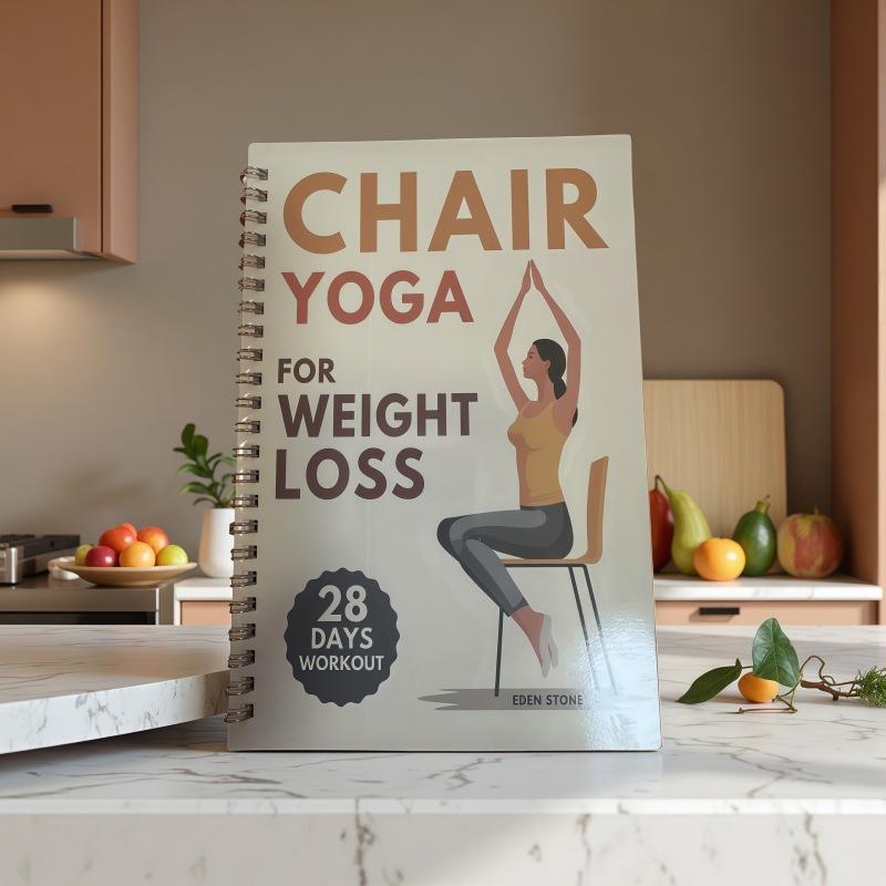 New CHAIR YOGA Chair Yoga Planning Guide Coil Notebook 32 photos/64 pages