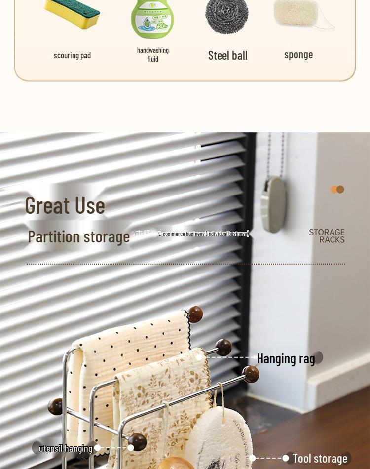 Porta asciugapiatti da bancone in acciaio inossidabile - Design sospeso a bordo stretto per cucina.