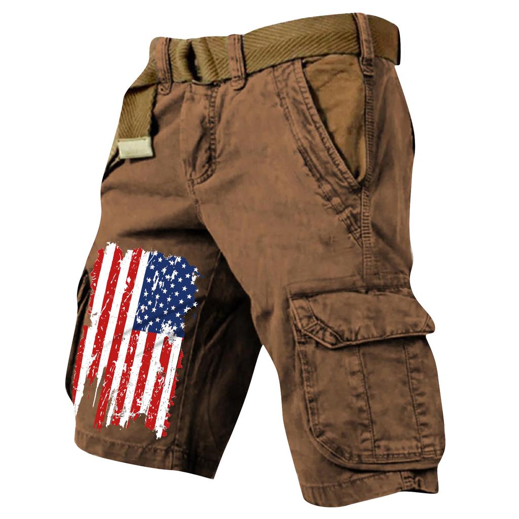 Pantaloncini Cargo Casual Stampati da Uomo per l'Estate con Tasche Multiple