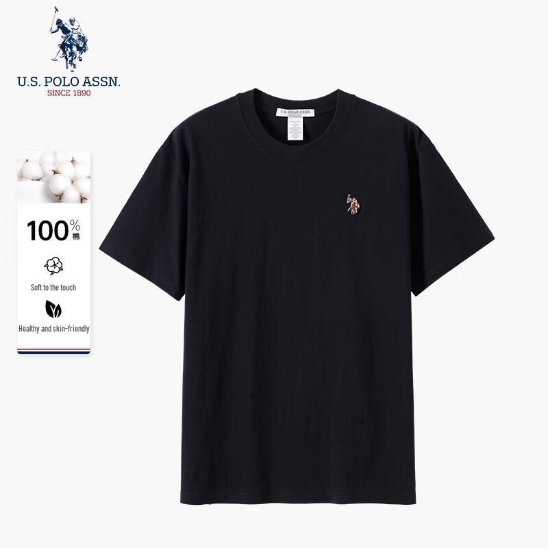 U.S. Polo Assn. Men's 100% Cotton Heavyweight Short Sleeve T-Shirt