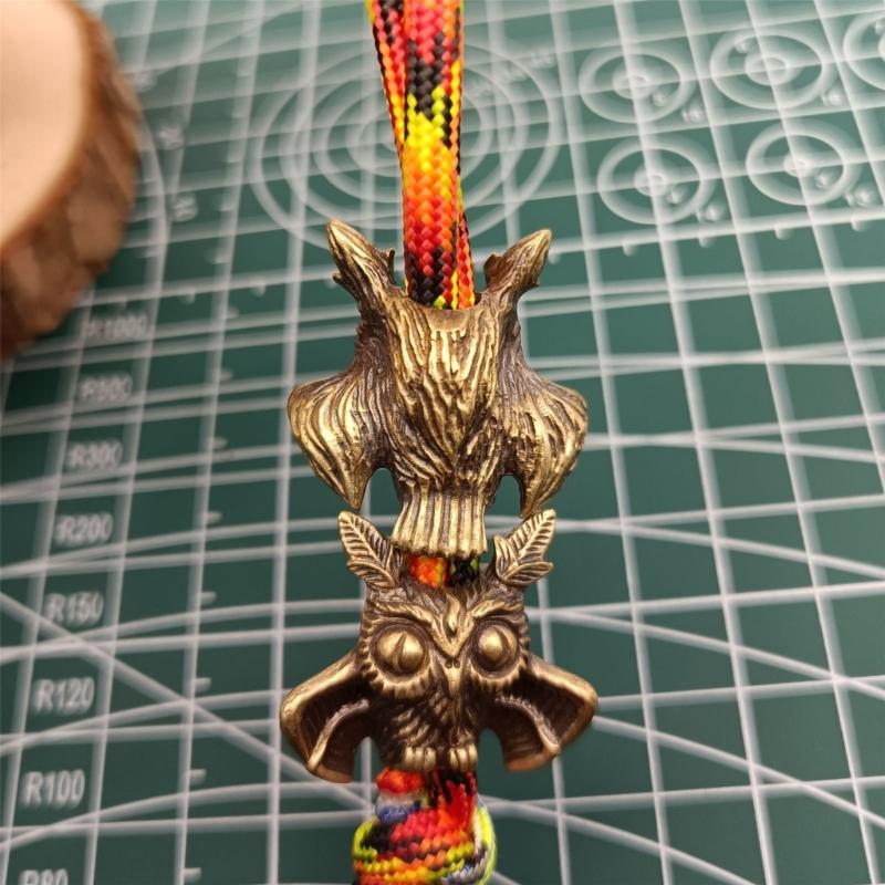 Light Weight Owl Shape Parachute Cord Beads Lanyard Beads Fashion Charm Beads for DIY Lanyard, Keychains Pendants
