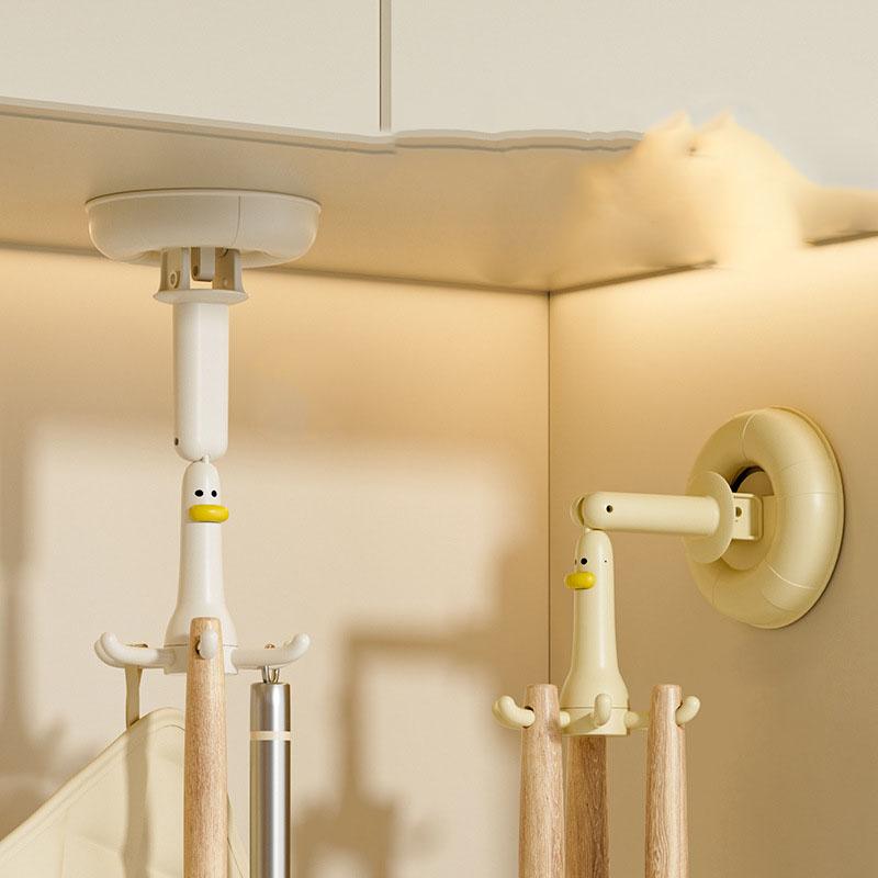 Home Use Suction Cup Six-Finned Fish Rack Kitchen No-Drilling Rice Spoon Pan Holder Small Hanging Shelf Bathroom Towel Hook