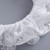 Ruffle Faux Collar Cuffs Sleeves Collar Insert Outfit Enhancer for Office Women Various Occasion Clothing Accessory