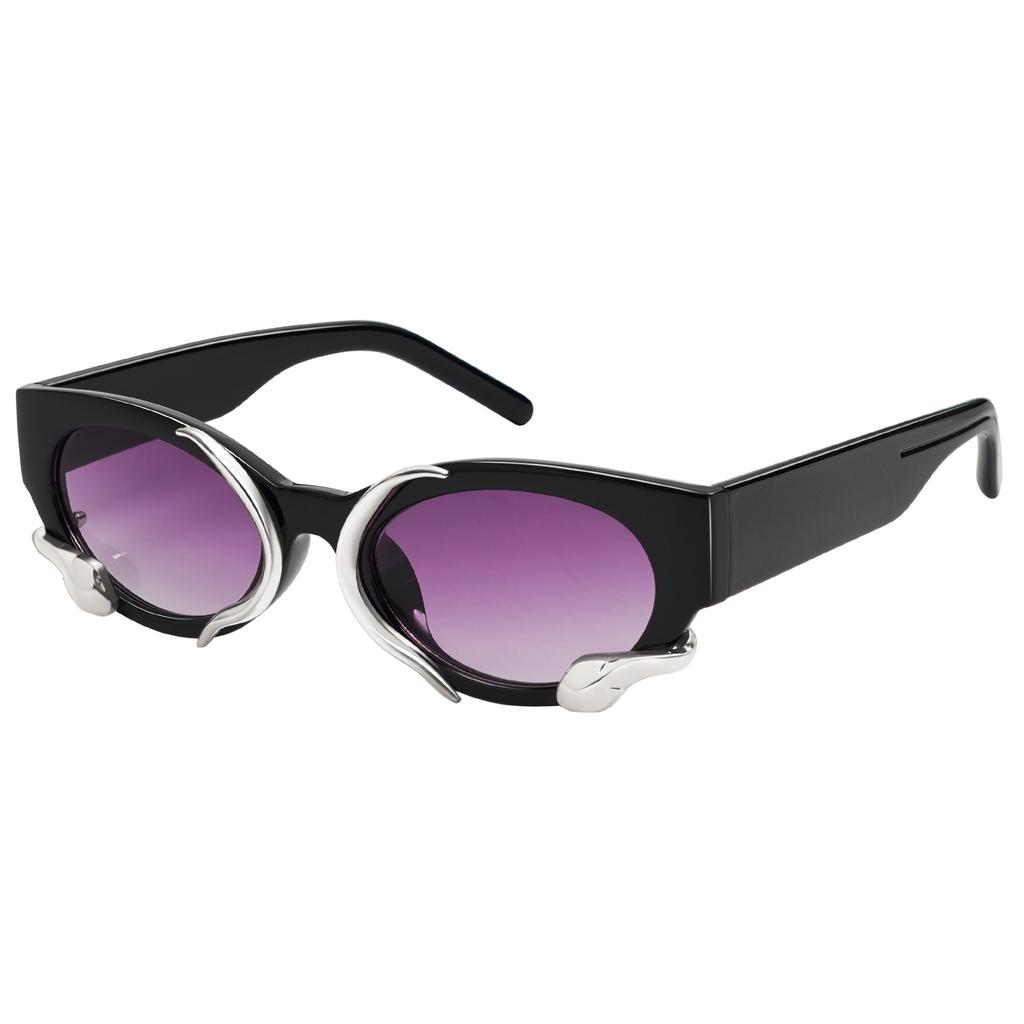 Fashion Vintage Cat Eye Snake Sunglasses Women For Men Luxury Brand Designer Punk Sun Glasses Trending Sexy Ladies Shades Uv400